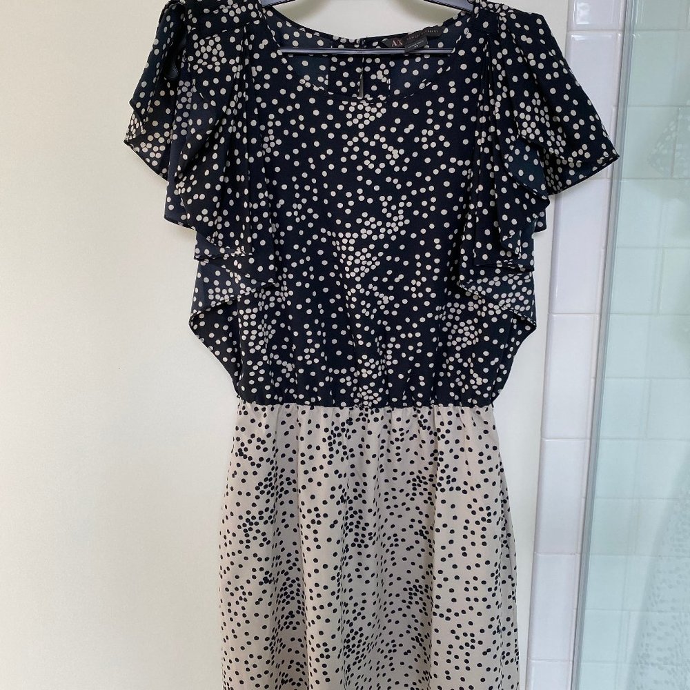 Armani Exchange flutter sleeve mini dress